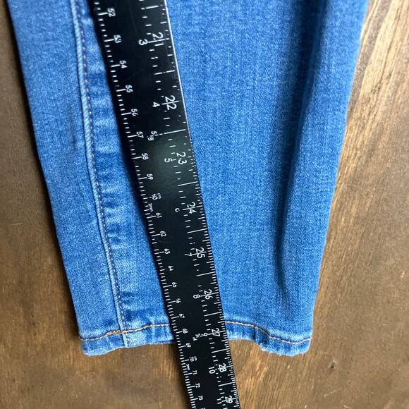 American Eagle Womens Jeans Blue Denim Distressed Jegging Next Level Stretch 12 - Picture 9 of 12